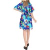 LA LEELA Women's Beachwear Swim Beach Dress Cover Ups for Christmas Bathing Suit Cover up Swimsuit Coverups for Women XL-XXL Blue - 3 of 4