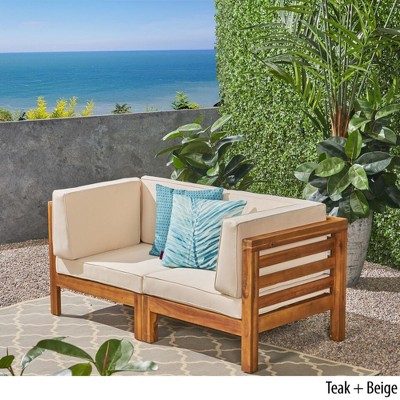 Maggift Patio Seating Sets Outdoor, Featuring Unique Design, Ideal for Chats, Perfect for Gardens, Living Spaces, Beige, 60.5"*30.25"*26.5"