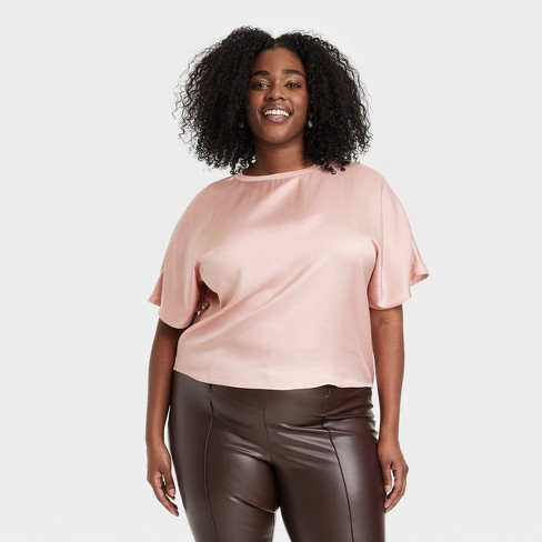 woven tops: Women's Plus Size Clothing