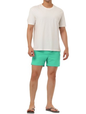 TATT 21 Men's Summer Holiday Elastic Waistband Drawstring Mesh Lining Board Shorts Mint Green 28 — фото 2