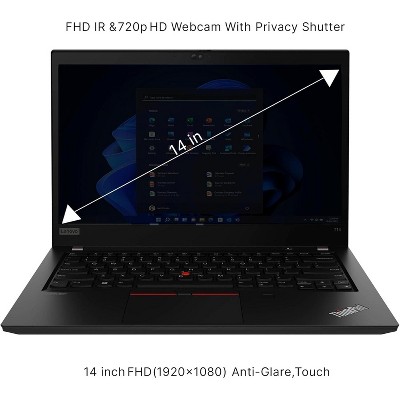 Refurbished Lenovo ThinkPad T14 Gen 2: 14", Intel Core i7-1185G7 (11th Gen), 16GB RAM, 256GB SSD (Manufacturer Refurbished)
