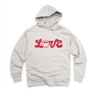 Simply Sage Market Women's Graphic Hoodie Love Smiley Face - 1 of 3