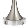 360 Lighting Gerson Modern Table Lamps Set of 2 with Round Risers 25 1/2" High Brushed Nickel Dimmers LED White Drum Shade for Bedroom Living Room - 4 of 4