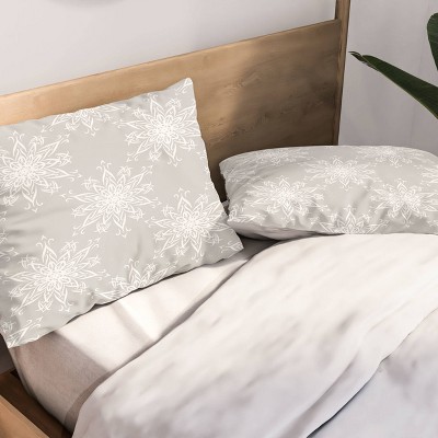 Deny Designs Queen Lisa Argyropoulos La Boho Snow Polyester Comforter + Pillow Shams Beige - Deny Designs: Abstract 300 Thread Count Bedding Set — фото 5