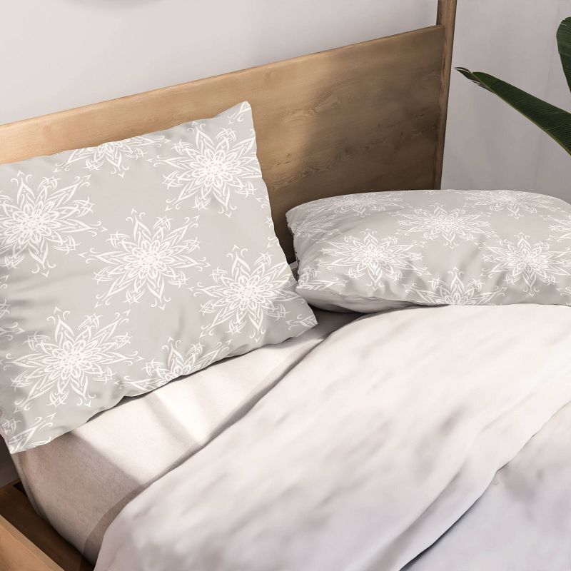 Queen Lisa Argyropoulos La Boho Snow Polyester Comforter + Pillow Shams Beige - Deny Designs, 6 of 8