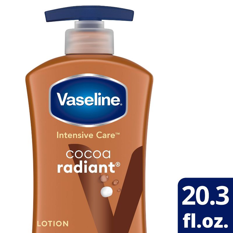 Vaseline Intensive Care Cocoa Radiant Moisture Pump Body Lotion Cocoa Butter - 20.3 fl oz, 1 of 10