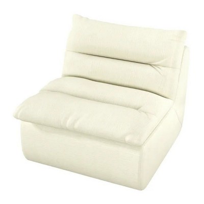36'' Lazy Floor Sofa ,Modern Armless Floor Lounge Chair, Comfy Accent Bean Bag Couch Beige