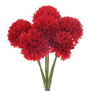 Unique Bargains Plastic Silk Durable Artificial Chrysanthemum Ball Flowers 11" - 1 of 4