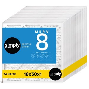 Simply Air Filters, MERV 8, 24 Pack, Furnace Air Filter for HVAC - 1 of 4
