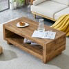 47.2*23.6*18in Modern Minimalist MDF Natural Wood-colored Rectangular Coffee Table for Living Room. - 4 of 4