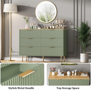 6 Drawer Dresser with Wide Drawers for Bedroom,Wooden Chest of Drawers,Modern Storage Dressers for Living Room, Closet, Hallway,Entryway - 1 of 4
