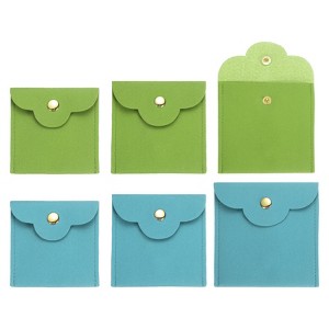 Unique Bargains Microfiber Soft Mini Jewelry Storage Pouches 2 Pcs - 1 of 4