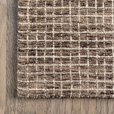 Melrose Brown Hand-Tufted Wool 4' x 6' Area Rug