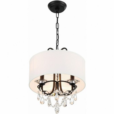 Crystorama Lighting Othello 3 - Light Chandelier in  Matte Black
