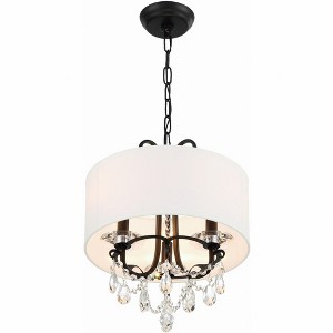 Crystorama Lighting Othello 3 - Light Chandelier in  Matte Black - 1 of 4