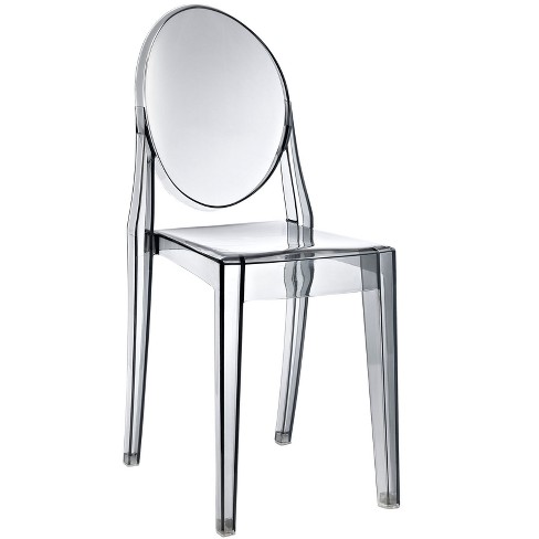 Casper Dining Side Chair Smoked Clear, Modway Casper Dining Side Chair Clearance