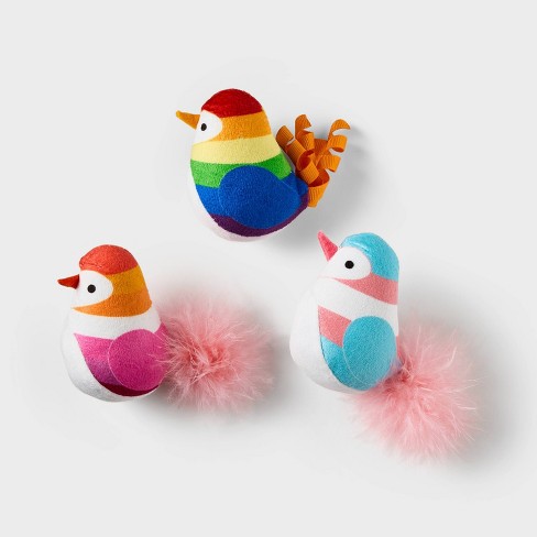 Pride Birds Plush Cat Toy Set 3pk Target