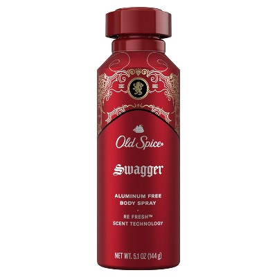 Old Spice Aluminum Free Swagger Body Spray for Men - 5.1oz