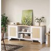 Farmhouse Rattan TV Cabinet, 70" Media Console,Boho Living Room Entertainment Center - 3 of 4