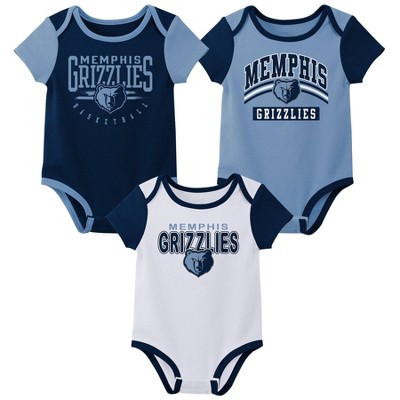 NBA Memphis Grizzlies Boys' 3pk Bodysuit Set