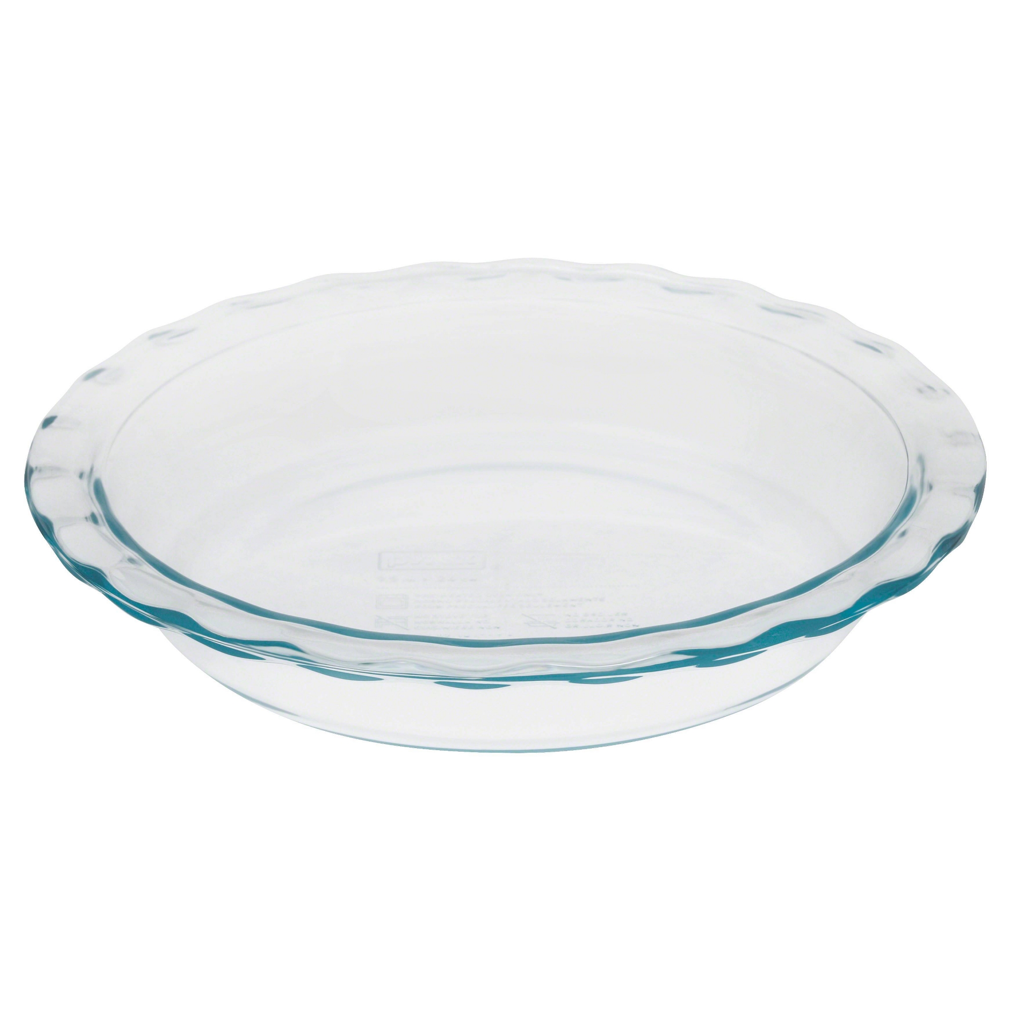 Pyrex Easy Grab 9.5" Glass Pie Pan: Clear, Round, Odor & Stain-Resistant, Freezer & Oven-Safe, 2-Year Warranty