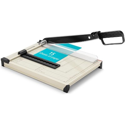 Attop 12" Guillotine Paper Cutter：Paper Trimmer Accurate Cutting with Safety Guard,15 Sheets Capacity, Perfect for Cardstock,Cardboard,Vinyl& Photos