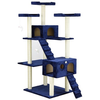 Go Pet Club 72" Classic Cat Tree Furniture with Sisal Scratching Posts F2040