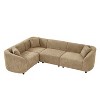 104" L-Shaped Curved Sectional—Premium Bouclé Upholstery and Sculptural Four-Seat Luxury for Spacious Living - 4 of 4
