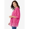 Woman Within Plus Size Embroidered Pintuck Tunic - 4 of 4