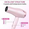 Morfone Pink 9-piece foldable hair dryer set. Portable hair styling tool for home, travel or business trips. Can be used as a gift set. - 3 of 4