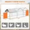 Large Metal Chicken Coop with Waterproof Cover - 120"x40"x40" Outdoor Chicken Run for 12-20 Chickens, Ducks, (Sliver) - 2 of 4