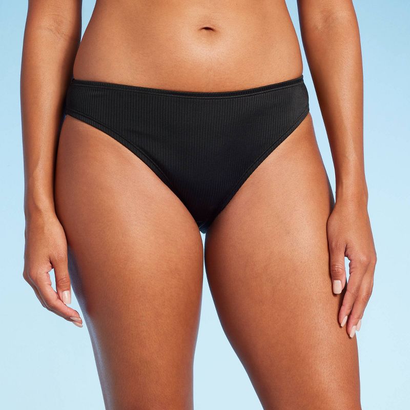 Women's Ribbed Hipster Cheeky Bikini Bottom - Shade & Shore™, 5 of 9