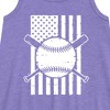 Girls' - Instant Message - Baseball Flag Graphic Sleeveless Aline Dress - 2 of 4