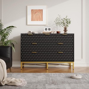 Nasitip 7 Drawer Dresser for Bedroom, Modern Chest of Drawers for Closet with Deep Drawers, Long Wooden Dresser for Living Room - 1 of 4