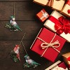 Gibson Holiday Bird Ornament 4 Piece Set in Red and Green - 4 of 4