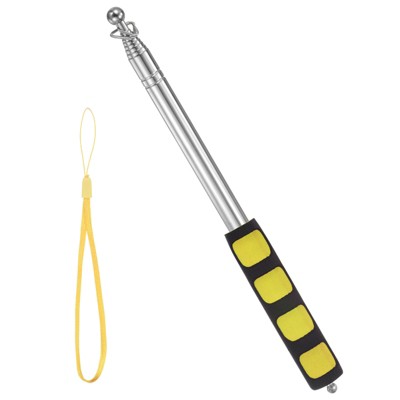 Unique Bargains Telescopic Handheld Stainless Steel Non-slip Grip Flag Pole 1 Pc