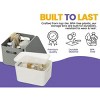YBM Home Stackable Plastic Storage Bin with Lid, Pack of 3 - 3 of 4