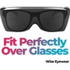 grinderPUNCH Cover-Ups Black Fit Over Sunglasses - Wrap Around Sunglasses - People Who Wear Prescription Glasses in the Sun (Black) - 2 of 4