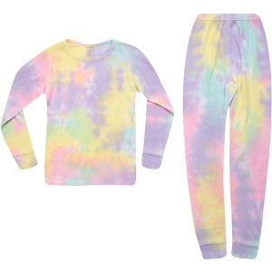 Just Love Girls Tie Dye Two Piece Thermal Underwear Set - 1 of 1