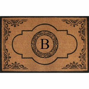 A1HC Non Slip Rubber and Natural Coir Doormat for Outdoor Entrance Front Door Mat 30x48 Monogrammed - 1 of 4
