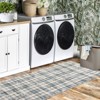 Modern Rug Washable Rug Buffola Plaid Rug for Living Room, Neutral Rug Non Slip, Low Pile Thin Rug, Distressed Soft Rug, Indoor Foldable Printed Rug - 4 of 4