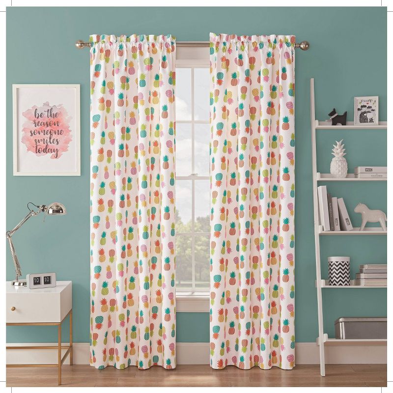 42&#34;x84&#34; Fineapple Blackout Kids&#39; Curtain Panels - Spree By Waverly, 1 of 5