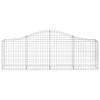 vidaXL Arched Gabion Baskets 4 Piece Set, 78.7"x11.8"x23.6"/31.5", Galvanized Iron, Decorative & Sound-Insulating Garden Features - 4 of 4