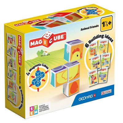 Geomag Magnetic Magicube Animals Friends Blocks  - 4ct