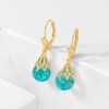 Ross-Simons Floating Turquoise Drop Earrings in 14kt Yellow Gold - 4 of 4