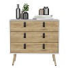 PAGED Dresser for Bedroom 3 Drawers Dresser with Handles and Wooden Legs for Living Room - 2 of 4