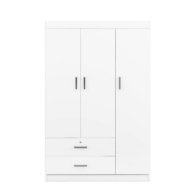NicBex 68.20"H Armoire Wardrobe Closet Storage Cabinet with 3 Doors & Shelves & 2 Drawers for Bedroom