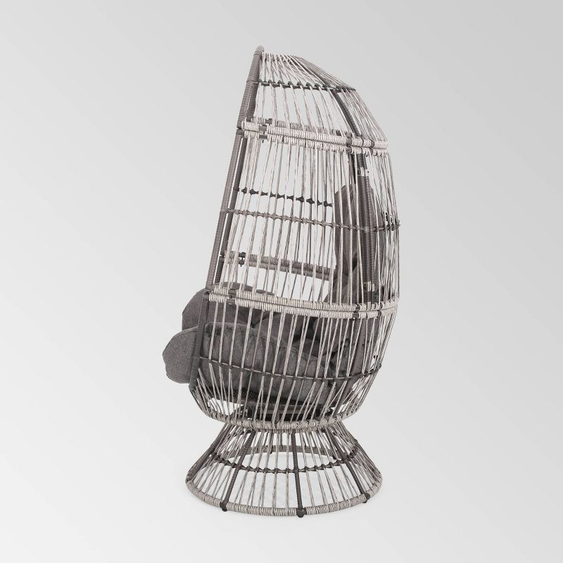 Pintan Wicker Swivel Egg Chair - Christopher Knight Home, 5 of 8