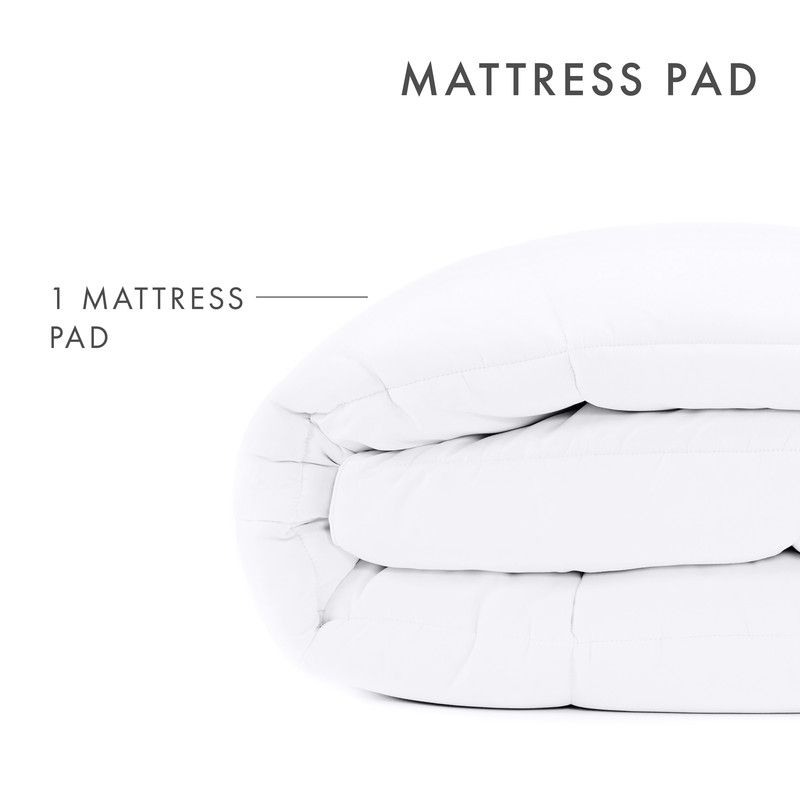 Ultra Soft Mattress Topper, 3"  Overfilled Down Alternative Pad - Becky Cameron, 6 of 9