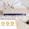 MOONMISS Corduroy Oversized Recliner Sofa with Deep Seat, 3 Pillows, Suitable for Living Room and Bedroom - 3 of 4